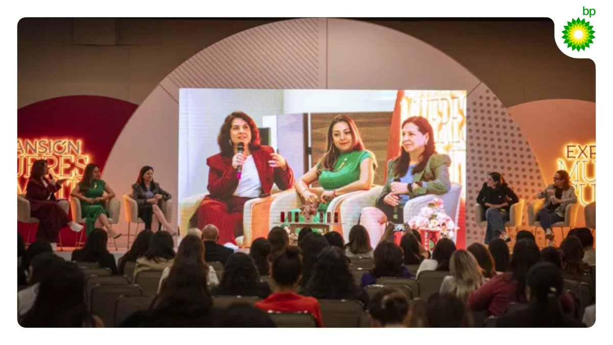 bp_MEX's tweet photo. Angélica Ruiz, presidenta de #bpMéxico, participó en el panel “Líderes que acompañan en el camino” durante el #ExpansiónMujeresSummit2026, donde destacó la importancia de seguir abriendo espacios para que más mujeres desarrollen su talento y accedan a posiciones de liderazgo. https://t.co/wDywiIRYHn