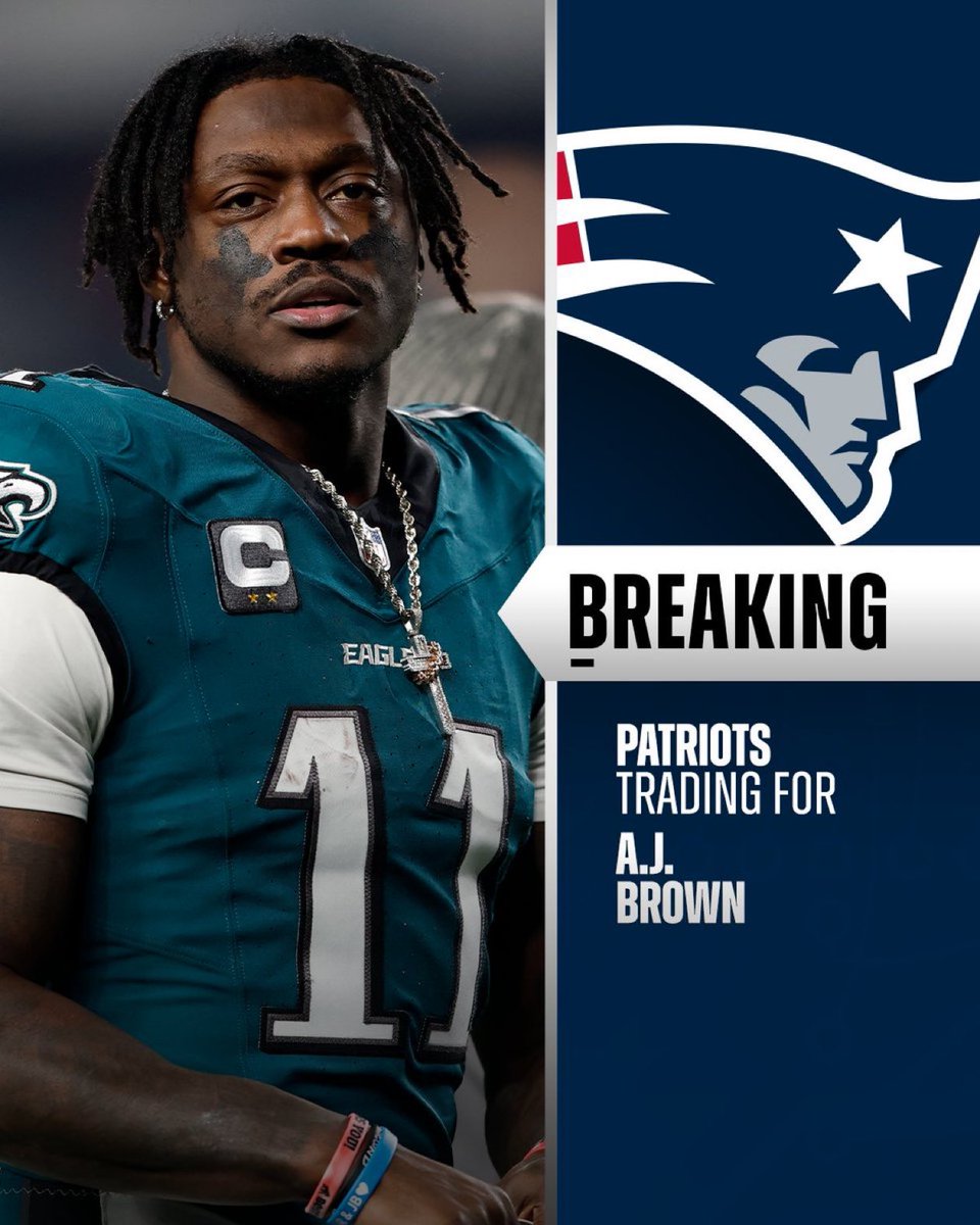 NFLARAB's tweet photo. صفقة مدوية 🚨
الإيغلز يتخلون عن النجم إي جي بروان إلى الباتريوتس مقابل اختيار الجولة الأولى لعام 2028 واختيار الجولة الخامسة لعام 2027. https://t.co/MqmNS2El4k