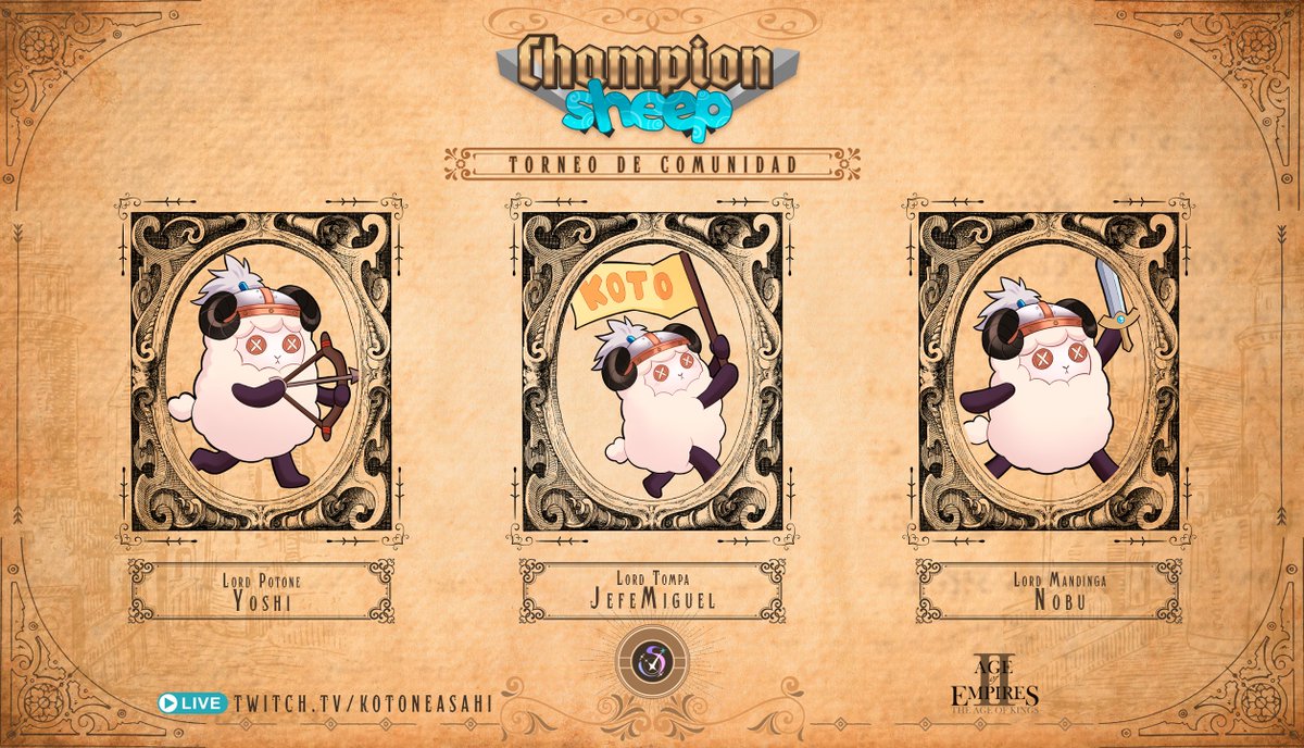 KotoneAsahi's tweet photo. ⚔️CHAMPIONSHEEP⚔️
Nuestros flamantes ganadores, quiénes portarán el titulo de LORD del corral :3 ♥ se llevan el primer puesto de las categorías Tompa, Mandinga y Potone. 

MUCHAS GRACIAS A TODOS POR PARTICIPAR ᏊꈍꈊꈍᏊ y a toda mi comunidad por el interés y apoyo :3 lostqm! https://t.co/2mOoAuNW5n