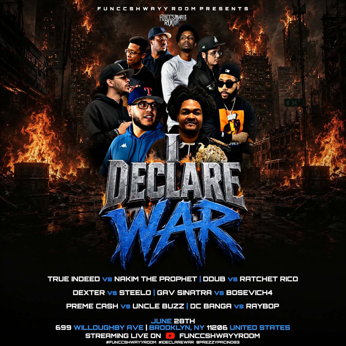 PrezzyPacino83's tweet photo. Peep em “fold’n” by the day.. it’s okay … 

I Declare War 🚨 

Issa Shwayy In Brooklyn H3LLOOO

6.28.26 

#funccshwayyroom #IDeclareWar https://t.co/SGP6IqmIUo