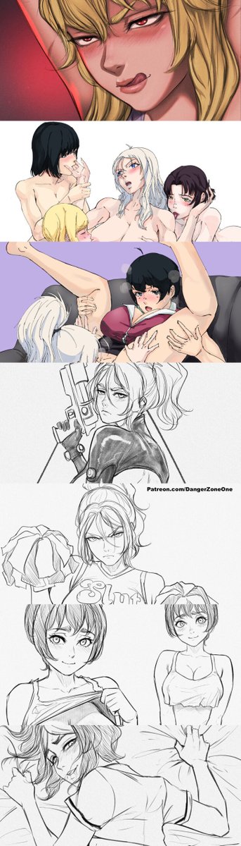 DangerZoneOne's tweet photo. A peek at just a few of our Patreon/SubscribeStar artworks from last month! All are still available, with even more on the way for June. https://t.co/Y7994fcTjD