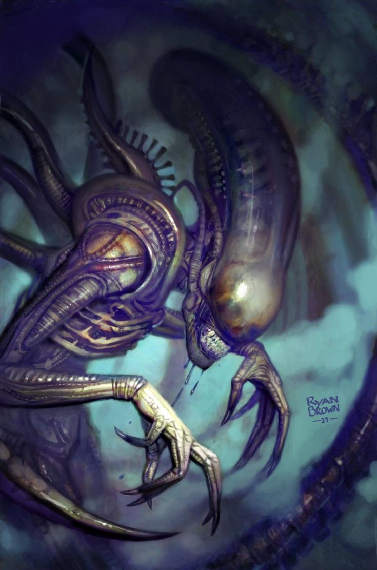 CINEM0RPH's tweet photo. Alpha Xenomorph from Bloodlines 
Art By: Ryan Brown ✨️🔥 https://t.co/YPGW9AQksE
