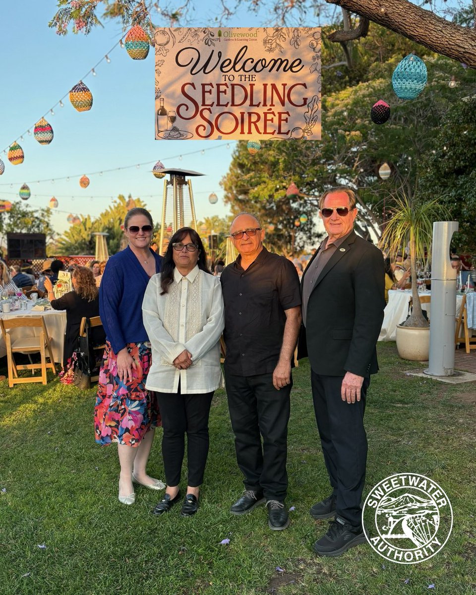 SweetwaterAuth's tweet photo. We were honored to join the 2026 Seeding Soirée on May 30, hosted by Olivewood Gardens &amp; Learning Center. This inspiring event raises support for programs that strengthen our community through education, workforce development, healthy cooking, advocacy, and connection. https://t.co/I9X7byo5Bw