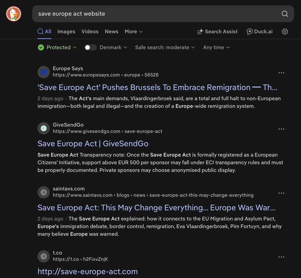 RealNick95's tweet photo. @DuckDuckGo And just like that, I think @DuckDuckGo lost its credibility. 🙌 https://t.co/71cC5N0F4g