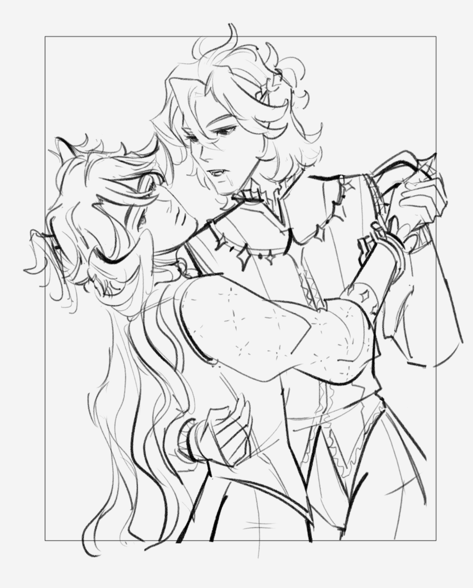 aevdraws's tweet photo. posting my sketch from the #albether week vampire au collab bc i really liked how it turned out💃 https://t.co/1Xe6OAsiSU