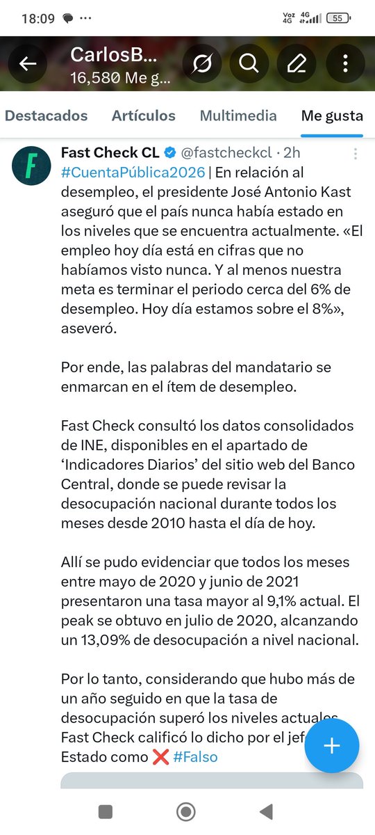 Carloszzasa's tweet photo. Kast dijo respecto de la cesantía nunca había estado en los niveles actuales esa afirmación es #Falsa
Los datos entre mayo de 2020 y junio de 2021 presentaron una tasa mayor al 9,1% actual. El peak se obtuvo en julio de 2020, alcanzó un 13,09% de desocupación. #Fastcheckcl https://t.co/H1XzdgL1M4
