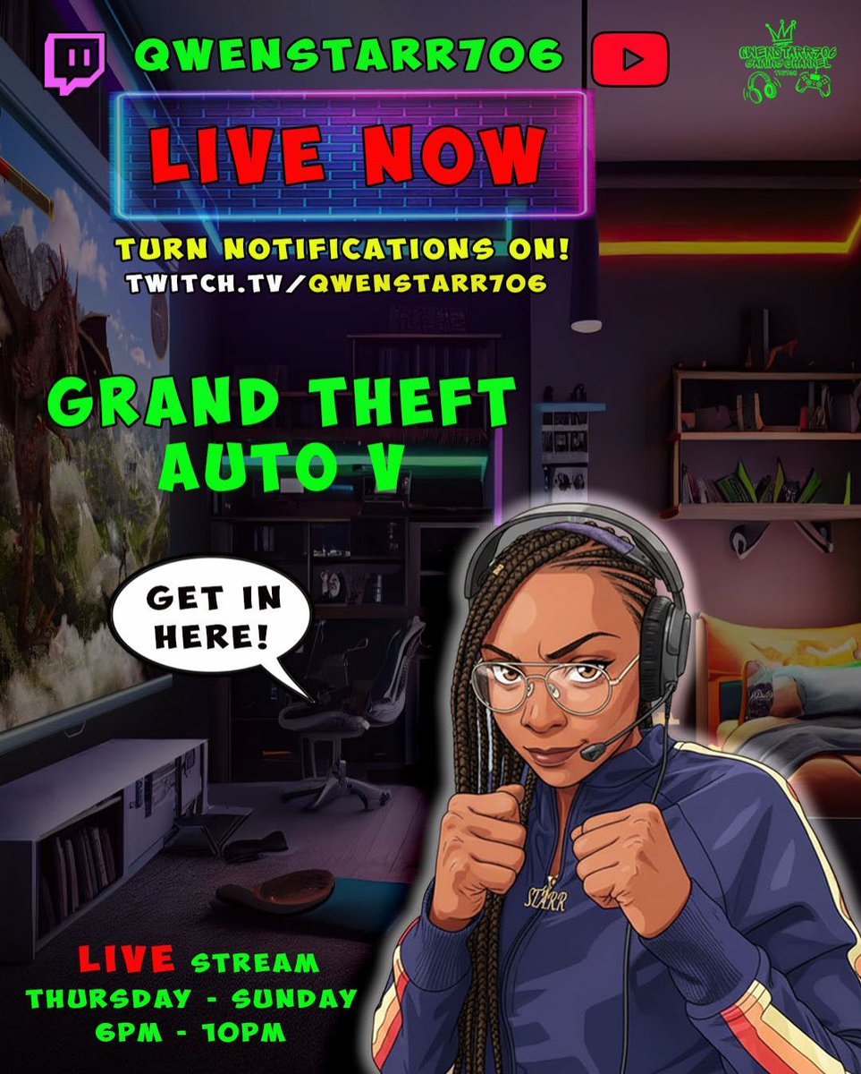 Qwenstarr706's tweet photo. 🔴LIVE NOW! 💥 MAKING BUSINESS MOVES in GTA V + RP + DEAD BY DAYLIGHT | 💥 #1 RANKED FEMALE WORLDWIDE | 💥 Road to 500 Followers | 💥 Road to 100 Subs | 💥 Click this link: https://t.co/sdMdhN5QTy #twitch #youtube #livestream https://t.co/xMyJup9SLq
