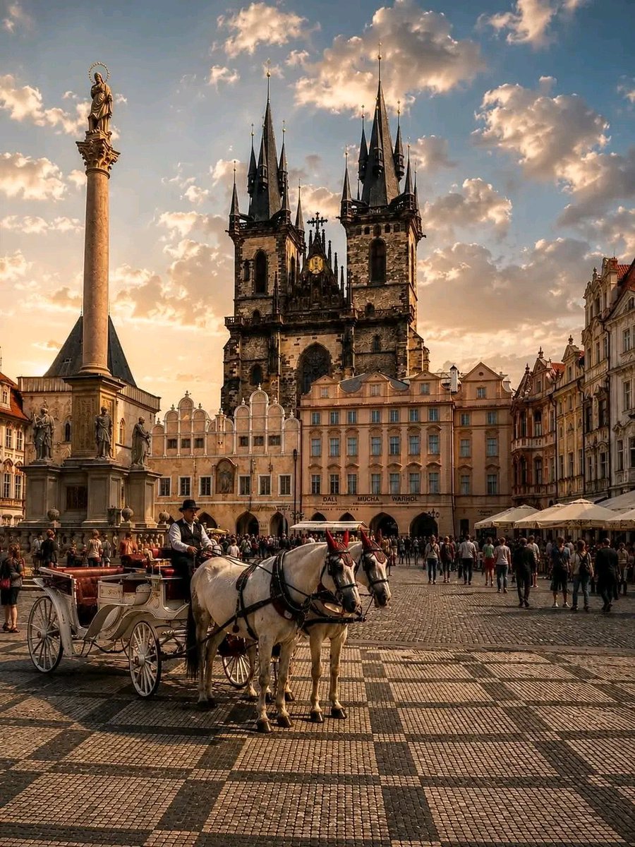 collapsed24's tweet photo. Old Town square, Prague, 🇨🇿 https://t.co/YAbcjfzYu2