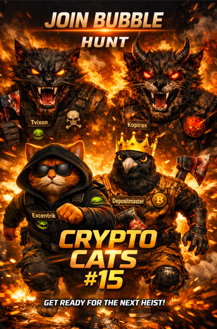 excentrik69's tweet photo. JOIN BUBBLE CRYPTO CATS #15 we had a blast playing in the swamp, and I loved the hunt @CryptoCatsApe @ApeChainHUB and #Bubble_CATS_15  @Depositmaster_ @Paxan663 Thank you for a lovely evening https://t.co/NcRT4yDHqO