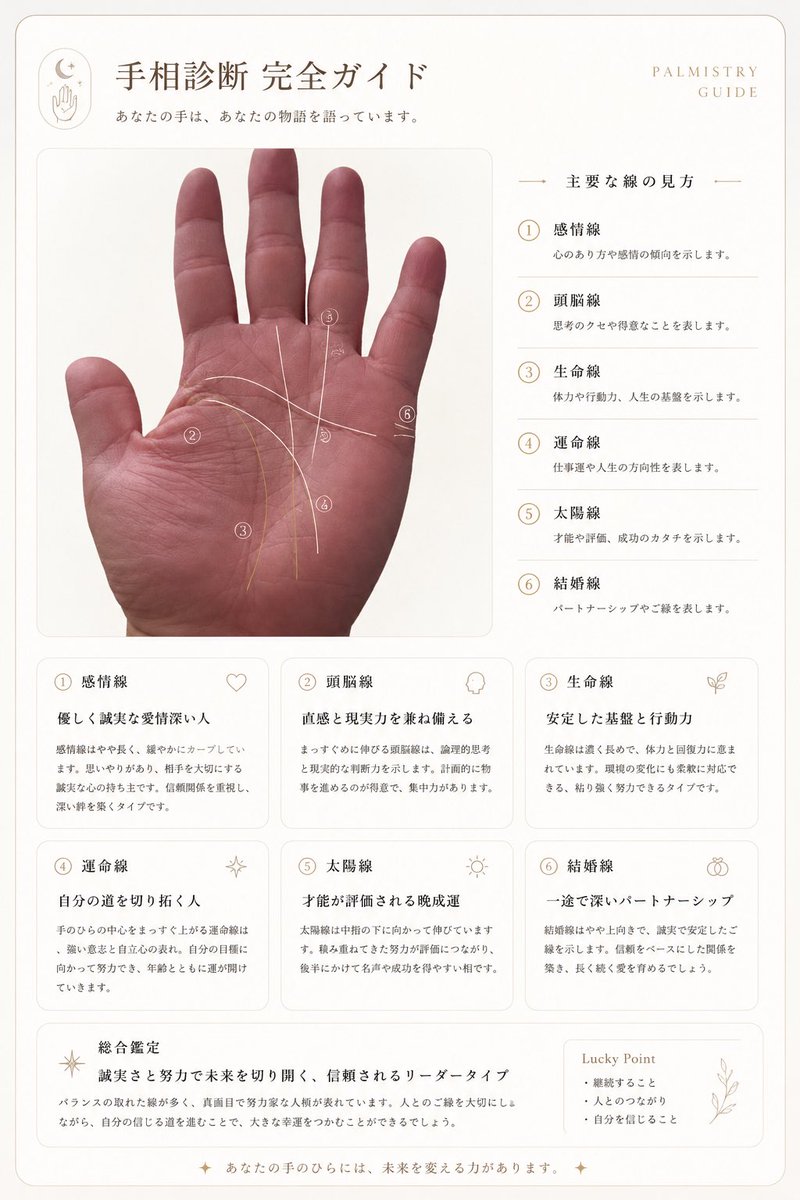 mitubaGIN's tweet photo. 手相占いしてみた
♯手相占い
♯ChatGPT
当たってる? https://t.co/PN6V27cxs1