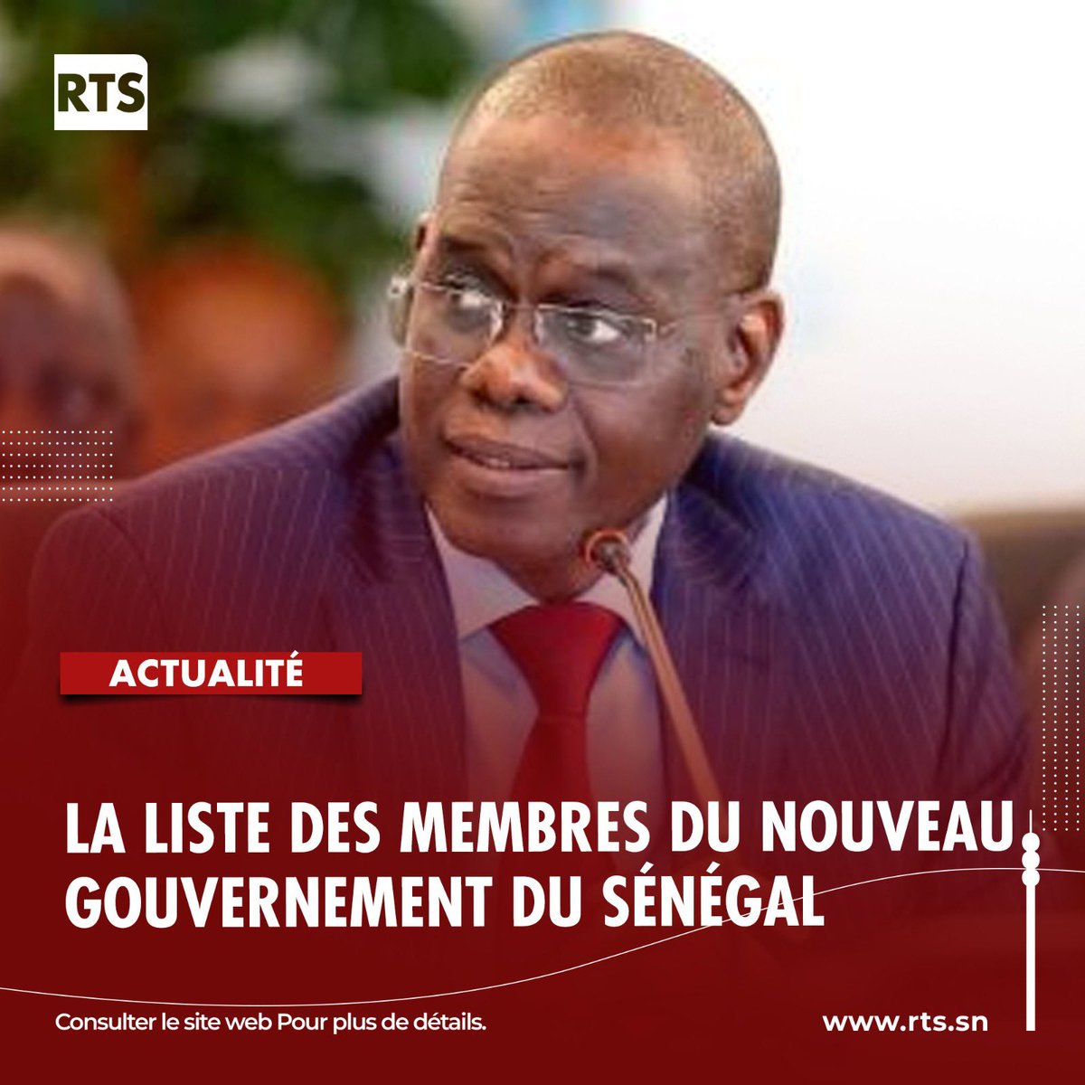 RTS1_Senegal's tweet photo. Le nouveau gouvernement enregistre l’arrivée de plusieurs figures inédites à la tête de départements ministériels clés et à des fonctions de ministres délégués.
https://t.co/uZw3NpZwyJ https://t.co/VdyQhnvw0J