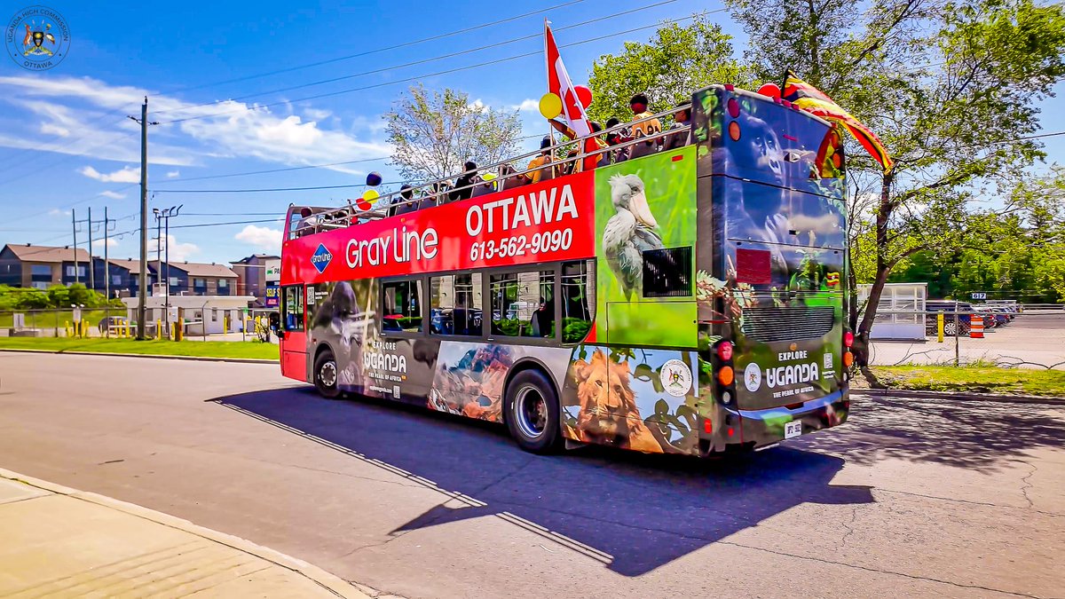 UHCOttawa's tweet photo. UGANDA HIGH COMMISSION UNVEILS DESTINATION UGANDA BRANDED BUS IN OTTAWA CANADA, JUNE 1, 2026
The branded bus has been launched to hit Ottawa roads today June 1, 2026. The event that happened at Infinity Convention Centre was graced by representatives of Global Affairs, tourism and media fraternity, Uganda diaspora and partners in the project.
The double-decker bus, wrapped in vibrant imagery of Uganda’s mountain gorillas, wildlife, landscapes, and the Rwenzori Marathon will circulate daily through Ottawa’s most visited corridors, including Parliament Hill, ByWard Market, the National Gallery, and major hotel districts in a campaign running from June-October 2026, expected to generate between 1–2 million impressions.
 
In his remarks, @kajik5566, Charge’ d’Affaires of Uganda High Commission in Ottawa appreciated the participants and said that the Bus is not just a medium of transport, but carries the story and experience of destination Uganda. He called upon everybody in the room to be an Ambassador of Uganda’s beauty. The event was spiced up by traditional dances and the famous Ugandan Rolex which was enjoyed by many.

The initiative aligns with Uganda’s tourism promotion strategy to increase awareness, attract long haul travelers, and strengthen Uganda’s presence in key international markets.
*UHC-Ottawa*
1/06/2026