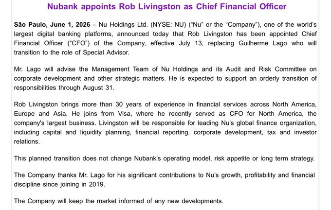 TickerTango's tweet photo. Not liking this management carousel at $NU. The CFO, COO, CPO, CLO, IR &amp; Brazil CEO roles have all seen turnover or leadership changes in the last 2-3 years... https://t.co/RcFXs9n7qm