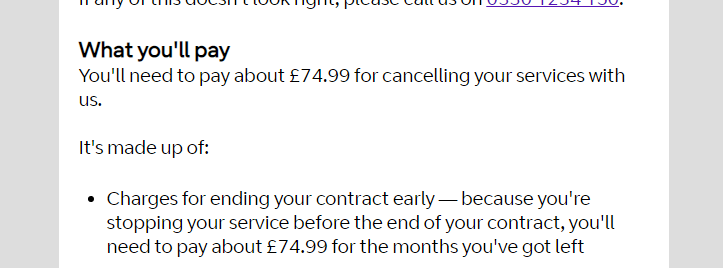 JamesFarley's tweet photo. @bt_uk why are you charging me a broadband cancellation fee for moving to @EE - something that you advised I do for several months now? https://t.co/RptRvxikKQ