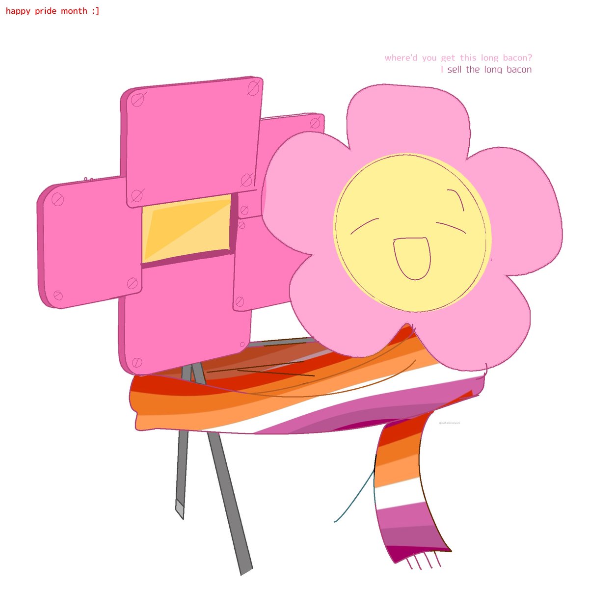 Botanicalyuri's tweet photo. Flowerbots : 21 
Happy pride month y'all
#osctwt #bfdi #flowerbot https://t.co/0qRhsydHoP