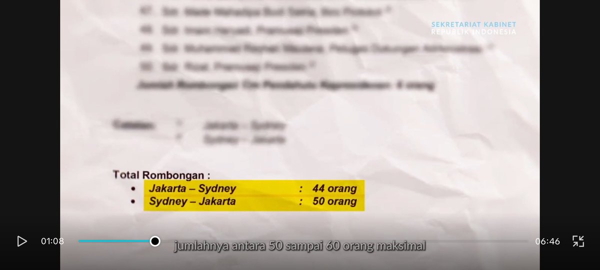 RagilSemar's tweet photo. Yuk sedikit membedah 'Pembelaan Diri' Seskab ini soal kunjungan luar negeri. 

Ada poin nomer 2 soal dia membandingkan JUMLAH ROMBONGAN
Diambil contoh kunjungan tahun 2014 (sengaja disorot ada pak @dinopattidjalal ) dibandingkan dengan tahun 2025. Total rombongan tahun 2014 : 217 orang, 2025 : 94 orang. Cuma separo kurang. 

TAPI MARI LIHAT SEDIKIT LEBIH DALAM

Tahun 2014 itu kunjungan selama 12 hari ke 3 BENUA :Eropa, Amerika dan Asia. 3 Negara yang berjarak jauh. 
Tahun 2025 itu kunjungan ke tetangga sebelah dan cuma sehari. 
(Pas pulang nambah 6 orang dari sono)

Nanti kita teruskan soal hasil kunjungan deh.