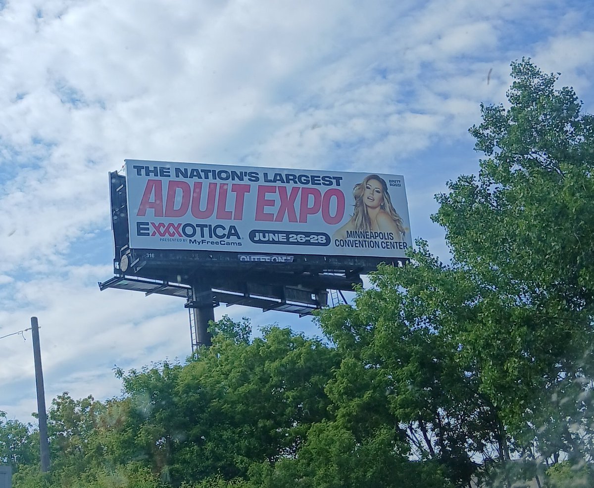 yumtapwater's tweet photo. According to this billboard, there is an adult expo coming to Minneapolis aka, in this case, Hornyapolis later this month. Not rly my scene but different "strokes" for different folks ! https://t.co/r23d8I3BID