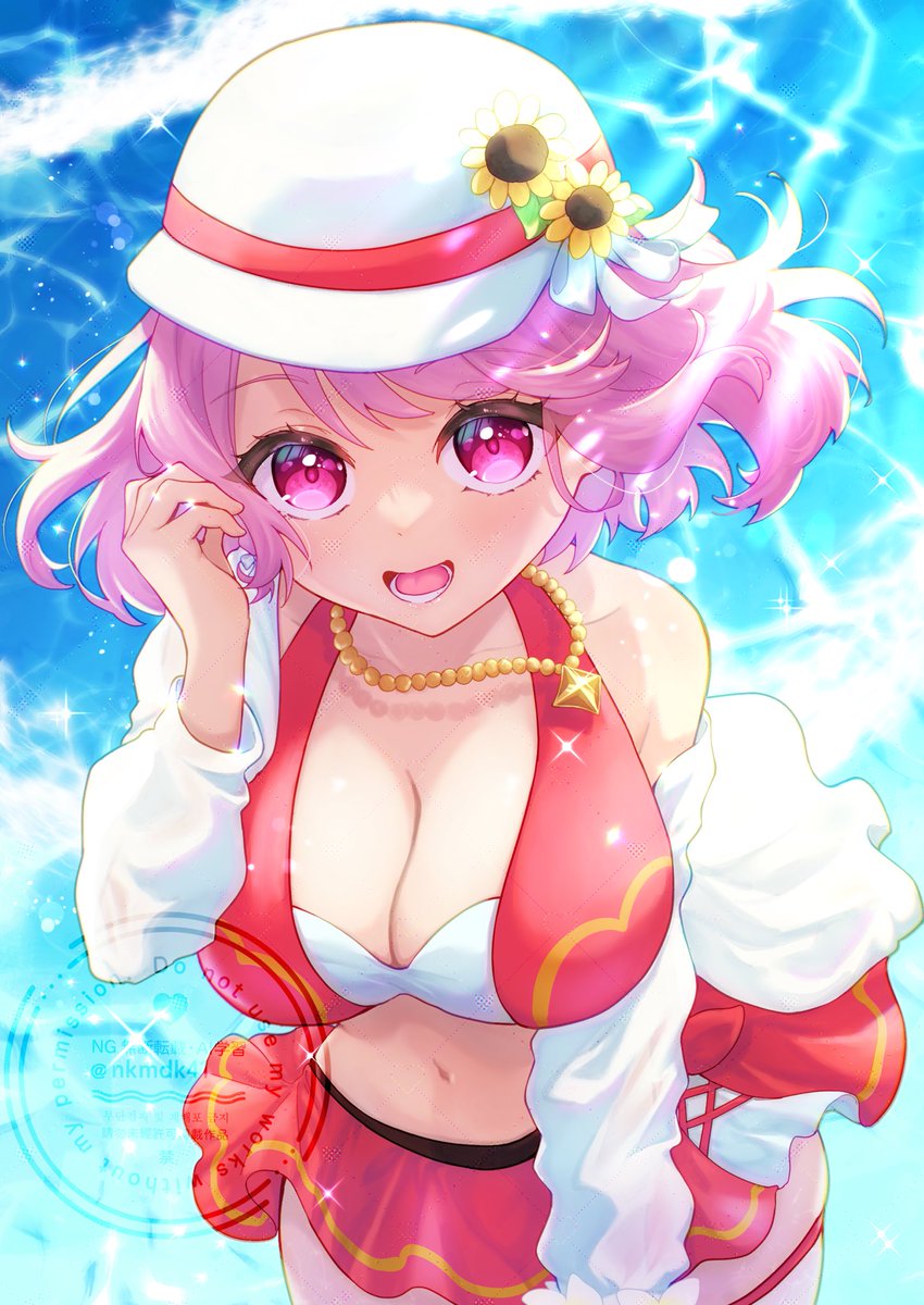 nkmdk41's tweet photo. 水着ラピスちゃんずっと描きたくて描いてたら、ちょうど数日前に誕生日だったみたいで誕生日おめでとうも兼ねて🥳🥳🌻 https://t.co/gfyic1hYH9