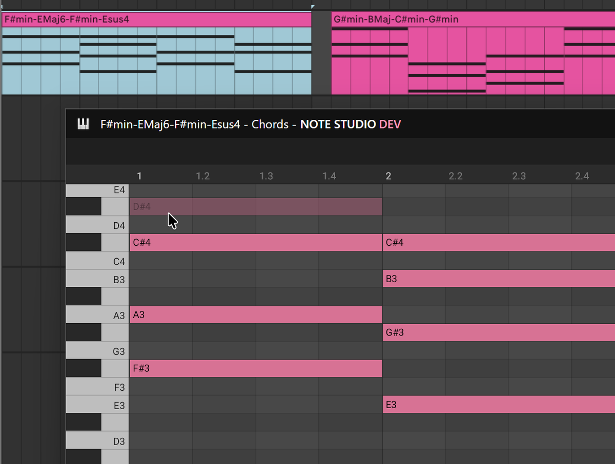 litexev's tweet photo. I've been doing more work on my FL Studio-like Ableton piano roll replacement! I'll have more to share soon, I'm going more ambitious with it than I had originally planned. #flstudio #ableton #musicproduction https://t.co/s4rZnHidkj