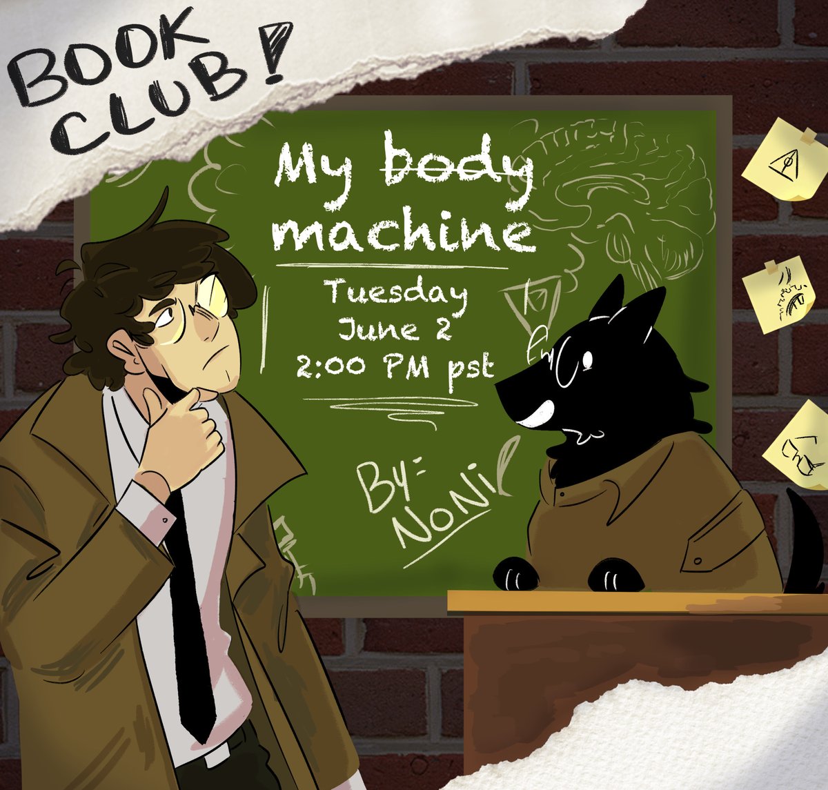 gfnonficzine's tweet photo. Next book club we're discussing "My 𝖡��𝗈̶𝖽̶𝗒̶  Machine" by Noni! If you have questions, please bring them with you to book club! 

Join our discord: SJd3nnq3U9 https://t.co/svH2sJ6CoU