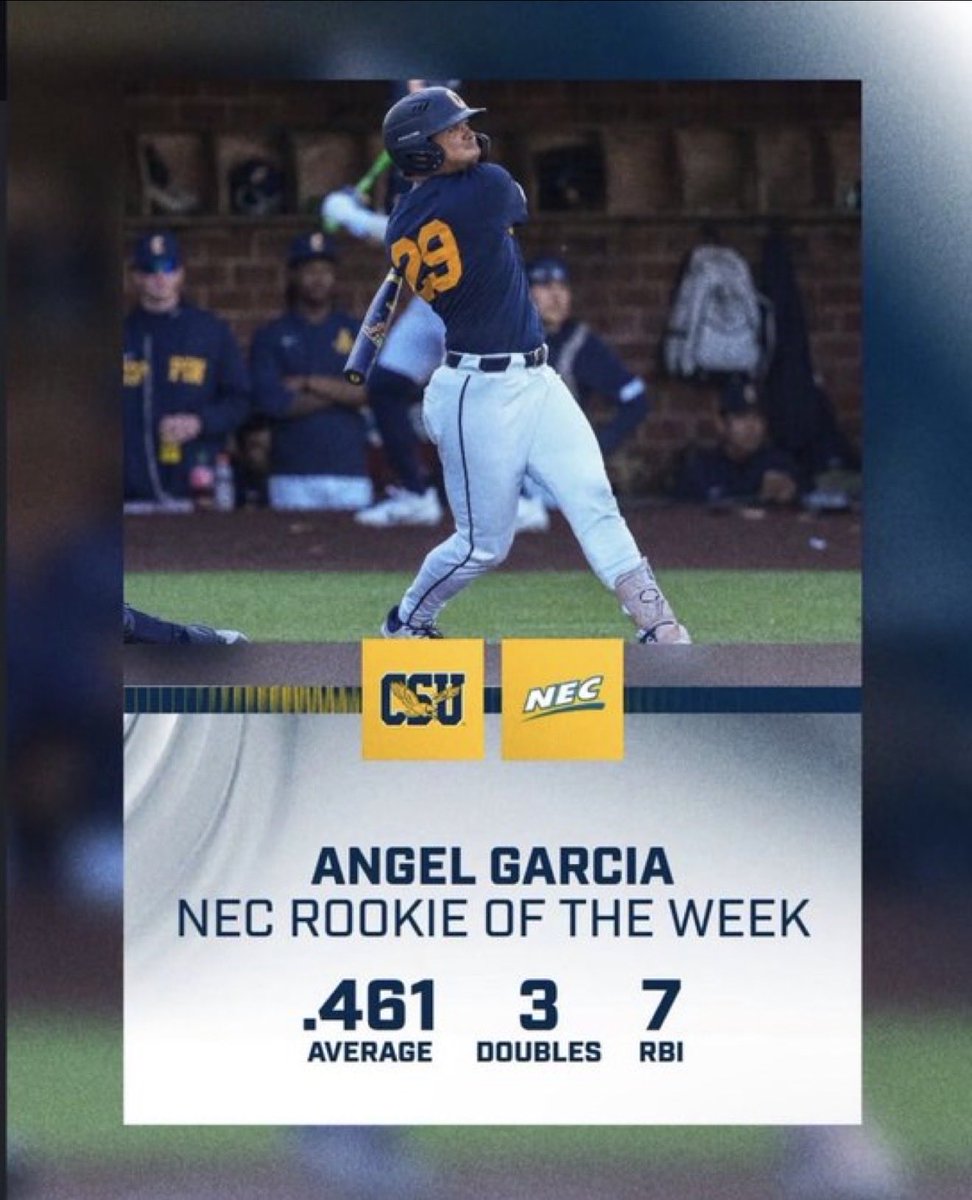 angelgarcia23's tweet photo. TRANSFER PORTAL

Officially in the D1 transferportal from coppin state, 3 years of eligibility remaining

C/1B  6’0/ 185lb

Freshman year at coppin state.
46 Gs
305 avg
167 At Bats/51 hits
2 Hr
13 doubles
3 triples
39 rbi
32 BB
7868759800
Angelgarciaa2308@gmail.com

Playing for @SonomaStompers in the @CCL_Baseball. Excited to see what’s ahead.
@BUncommitted #transferportal #D1baseball