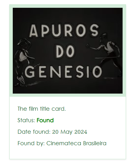 outcinemabr's tweet photo. ℹ️ tela brasil tem APUROS DO GENÉSIO (1940), uma "brincadeira cinematográfica" raríssima do genésio de arruda, astro também do primeiro filme sonoro do brasil (acabaram-se os otários)

era um filme considerado perdido até ser recuperado em 2024 pelo Projeto Nitratos da cinemateca https://t.co/g8rU22zcvL