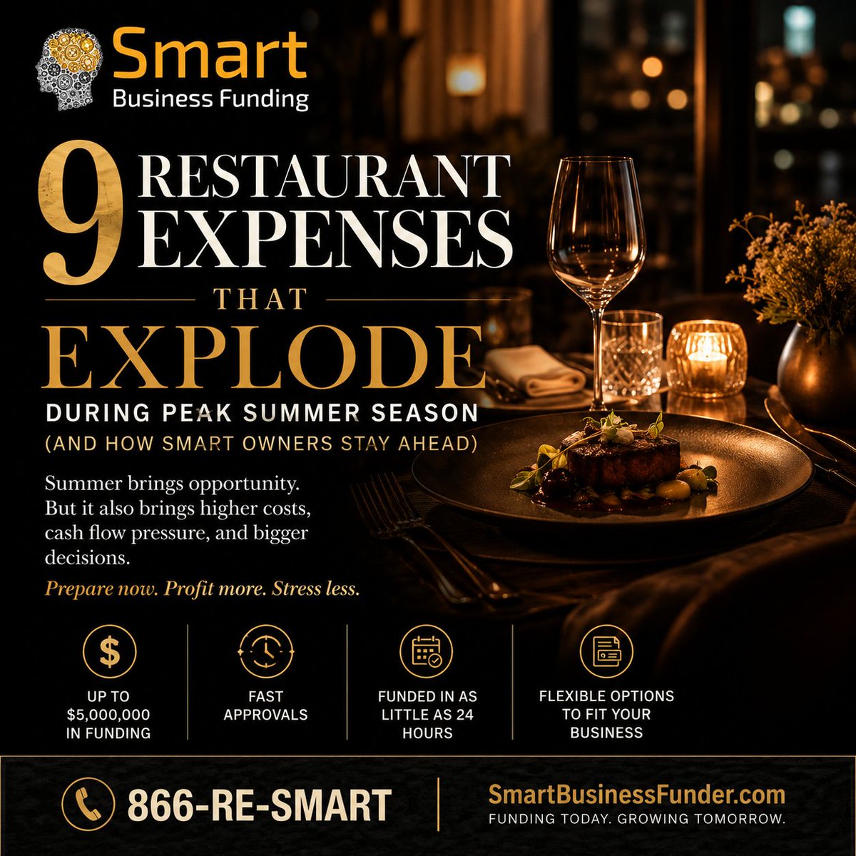 Smart_Funding's tweet photo. 🚨 Restaurant Owners : YOUR BUSIEST SEASON COULD ALSO BE YOUR MOST DANGEROUS. 🚨

Here is why https://t.co/v6QlMntIFg

Most restaurant owners think summer means more money.

What they don't realize is that summer can drain cash faster than any other season.

📈 More customers.
📈 More inventory.
📈 More staff.
📈 More payroll.
📈 More marketing.
📈 More opportunities.
But all of those require CASH before the revenue arrives.
Every year, profitable restaurants struggle because expenses explode right before peak season hits.
The smartest restaurant owners prepare BEFORE the rush.
✅ Stock inventory before prices increase.
✅ Hire seasonal staff before competitors do.
✅ Upgrade equipment before it breaks.
✅ Expand outdoor seating.
✅ Launch aggressive summer marketing campaigns.
✅ Keep cash reserves ready for unexpected opportunities.
Don't let a lack of capital stop your restaurant from maximizing its biggest season of the year.

At Smart Business Funding, we provide:

💰 Up to $5,000,000 in Funding
⚡ Fast Approvals
🏦 Direct Funding Provider
📋 Soft Credit Pull Options Available
🚀 Funding in as Little as 24 Hours
⭐ A+ BBB Rating
⭐ 5-Star Trustpilot Reviews

Summer opportunities don't wait.

Neither should you.
📞 866-RE-SMART
🌐 https://t.co/l6THnOWReW
Comment "SUMMER" below if you'd like to see what your restaurant may qualify for.
#RestaurantOwner #RestaurantBusiness #RestaurantFunding #RestaurantLife #RestaurantManagement #RestaurantMarketing #RestaurantSuccess #RestaurantIndustry #RestaurantGroup #RestaurantChain #HospitalityIndustry #SmallBusinessFunding #BusinessFunding #WorkingCapital #BusinessGrowth #EntrepreneurLife #RestaurantFinance #CashFlow #BusinessOwner #RestaurantOperations #FoodBusiness #RestaurantTips #RestaurantGoals #RestaurantExpansion #RestaurantLoans #HospitalityBusiness #SummerBusiness #BusinessSuccess #FundingSolutions #SmartBusinessFunding