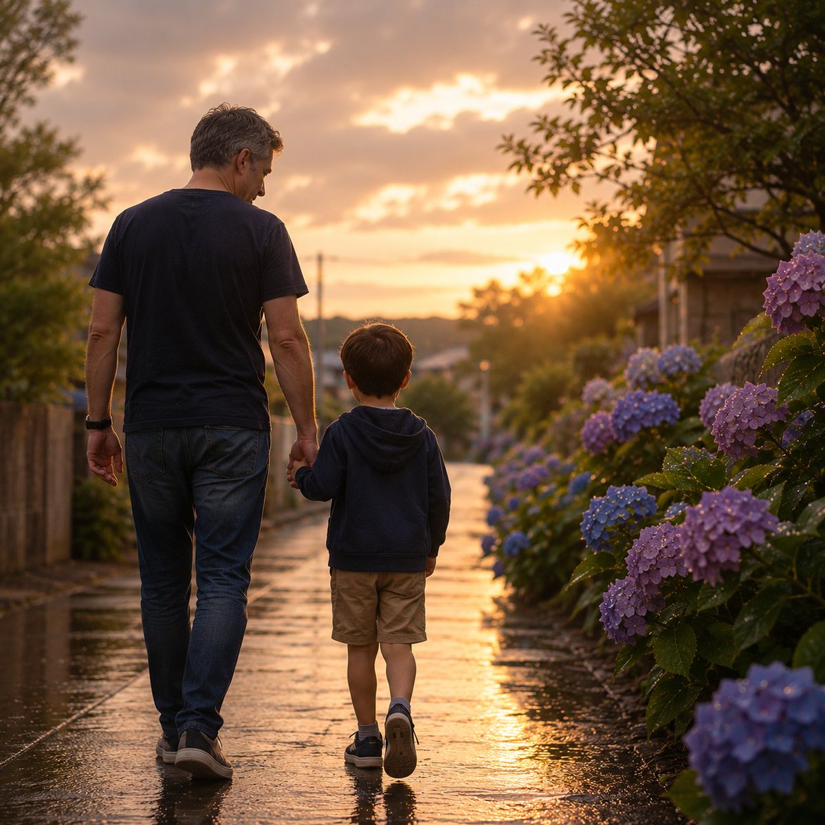 TJneedsDad's tweet photo. June has always felt like a month of anticipation.

In Japan, the rainy season arrives. Hydrangeas begin to bloom. Schools settle into their routines. Families start looking ahead to summer vacations, festivals, and all the memories still waiting to be made.

Growing up in America, June often felt like the beginning of summer.
School was ending.
Pools were opening.
Families were planning road trips and vacations.

In Japan, June feels a little different.
Summer hasn't arrived yet, but you can feel it getting closer.

Parents start thinking about summer festivals.
Weekend outings, School events, Family trips...
The things they want to experience together before another year passes by.

As a parent, those are the things I think about too.

What hobbies would TJ be interested in now?
Would he want to visit an aquarium?
Go to a baseball game?
Spend an afternoon catching insects in the park?
What new memories would we be planning together this summer?
June is a reminder that childhood never stands still.
Every season brings new interests, new experiences, and new opportunities to grow.

My hope is that one day I'll be able to share those experiences with TJ instead of wondering about them from a distance.

Until then, I'll keep looking forward to the future and working toward the day when we can make those memories together.

#ParentalAlienation #FatherAndSon #ChildrenNeedBothParents #Japan #HydrangeaSeason #FamilyTime #MissingMySon