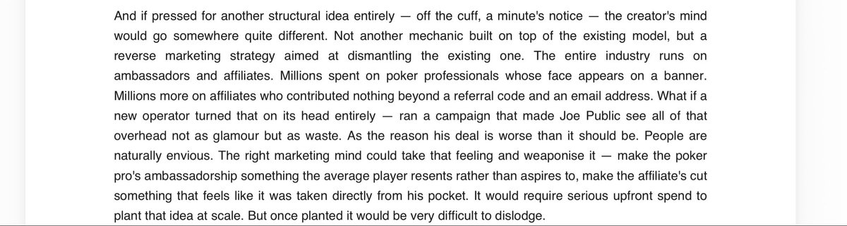 Pokerbots1's tweet photo. @senortilt Knowing the “whole playbook” (that has now been flogged to death anyway) wouldn’t be the way to go imo - there’s been very little structural originality in any of this for 25yrs - I don’t see anyone building anything with any real USP , its all just the same (addictive 👍👍) turd https://t.co/jjnaU3IWyJ