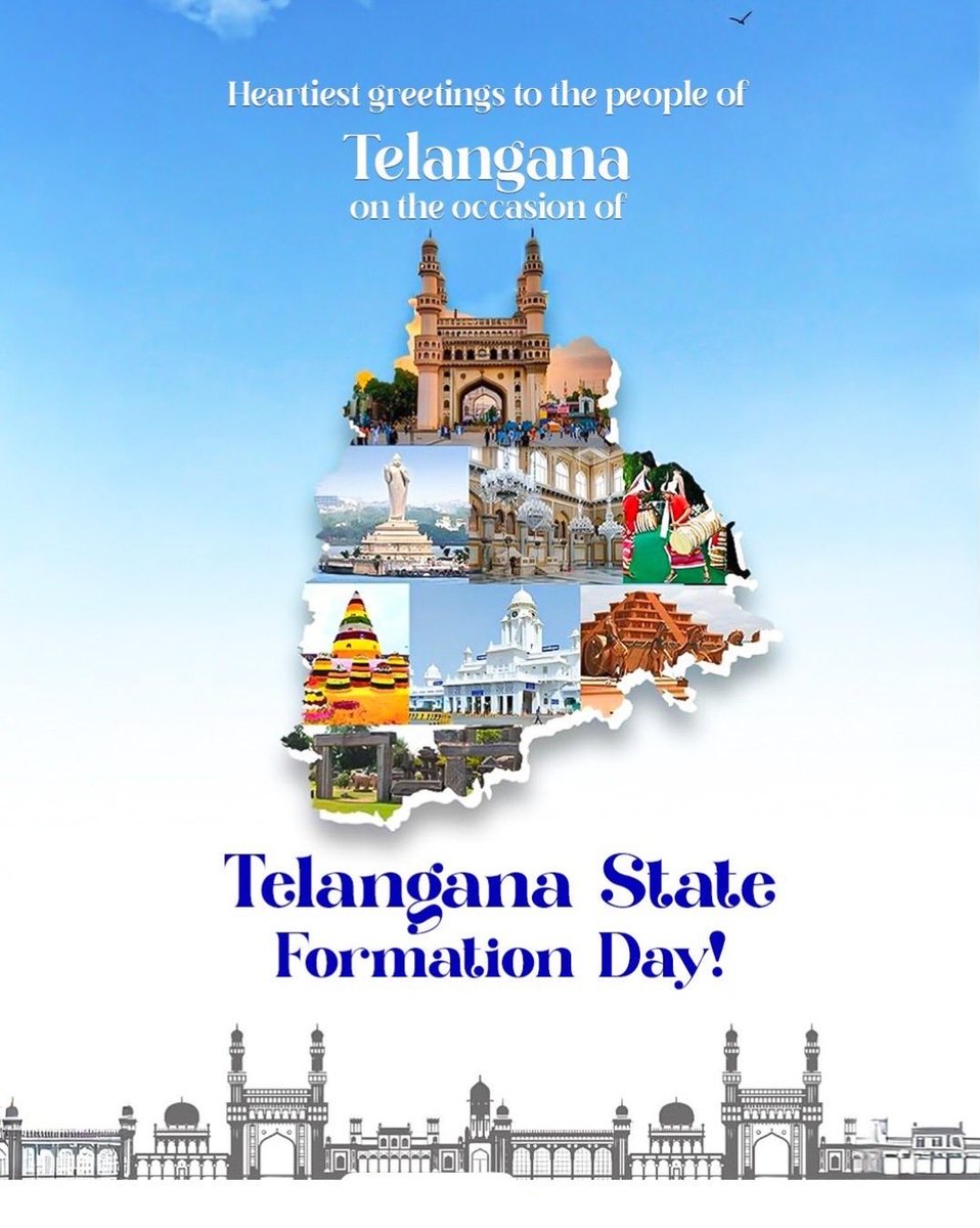 hdmalhotra's tweet photo. On the occasion of Telangana Statehood Day, I extend my heartfelt greetings to the people of #Telangana. 

Known for its rich cultural heritage and vibrant spirit, Telangana reflects the strength, resilience and aspirations of its people. May the state continue to progress with prosperity, development, and inclusive growth of its people.