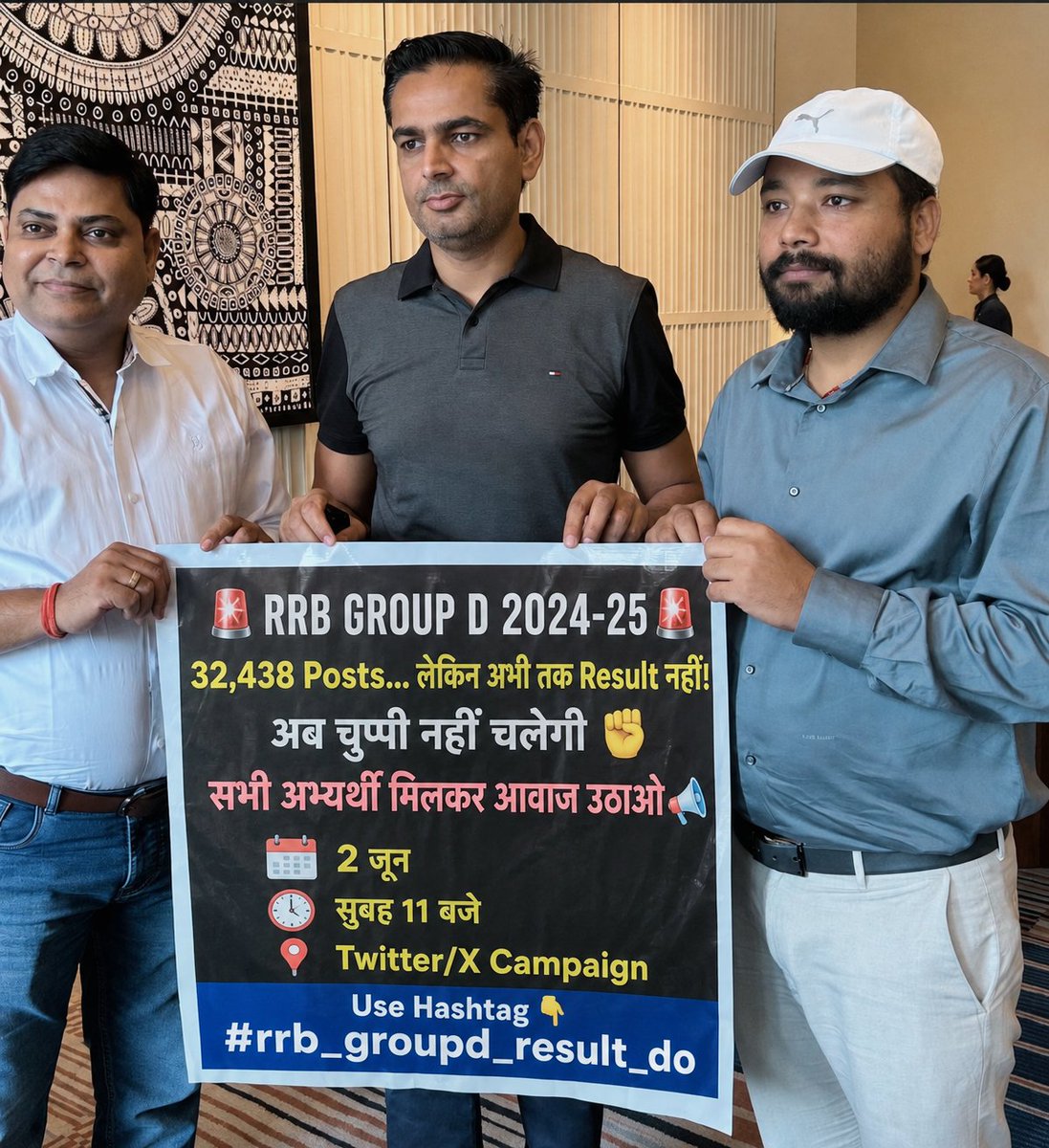 Sujeetkuma32242's tweet photo. 🚨 RRB GROUP D 2024-25 🚨
32,438 Posts… लेकिन अभी तक Result नहीं!

सभी अभ्यर्थी मिलकर आवाज उठाओ 📢🚨 CEN No-08/2024 , Level 1

        Result do

#rrb_groupd_result_do https://t.co/QPSBnxO6um