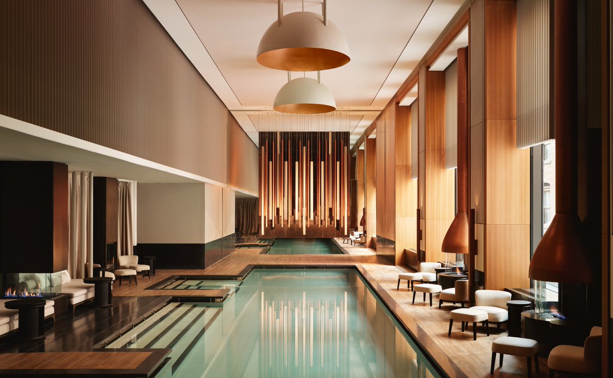 BryantEdition's tweet photo. The Aman Club New York costs 200,000 dollars to join. Aman Miami opens its members club in late 2026. Beverly Hills follows in 2027. Rosewood, Soho House, and Four Seasons are all building hotel-club hybrids.

The signal is not the trend. It is the shift. The ultra-wealthy now signal status through access, not assets. Which clubs you belong to, not what you own.

Four shots from the Aman and Rosewood press galleries.