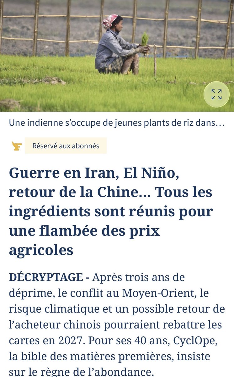 BegonThomas's tweet photo. RvP3️⃣articles du 02/06/26
✅2027 Tous les ingrédients sont réunis pour une flambée des prix #agricoles ✔️https://t.co/FEB9Y9EzbH

✅#coopérative Auraïa devient le + gros producteur #volailles du SudOuest ✔️https://t.co/GUQM5d7ciD 

✅LOA bientôt validée par grâce au RN✔️ https://t.co/K1Ik59nJjU