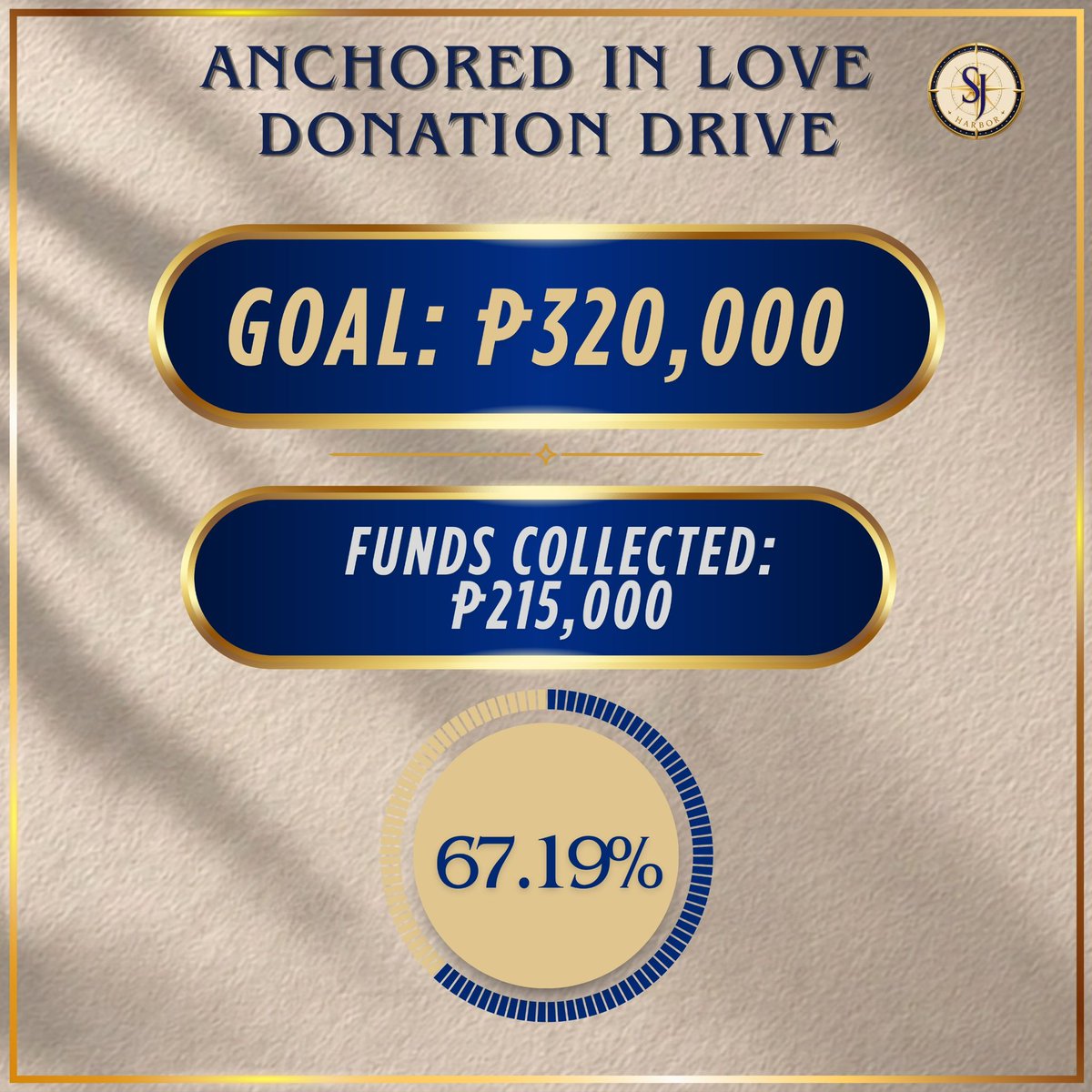 StejayHarbor's tweet photo. ⚓️ DONATION DRIVE UPDATE ⚓️

⚓️ DONATION DRIVE UPDATE ⚓️

As of 11:50 AM PHT, we have officially reached ₱215,000 🤍

We are incredibly grateful for this milestone and proud of how far we’ve come together.

What makes this even more incredible is that the entire ₱215,000 came solely from our Anchorpoint GDM. These are the same people who believed in our vision from day one and continuously stepped up to support every project we have launched.

This means that for our public donation drive, we are only aiming to raise the remaining ₱105,000 needed to bring our biggest and grandest project for Steven and JL to life.

To everyone who trusted us, believed in our plans, and chose to be part of this journey, thank you. Every peso, every share, and every word of support brings us one step closer to making this vision a reality.

A few weeks ago, Stejay Harbor didn’t even exist. Today, we’re preparing what could be the biggest project we’ve ever attempted for STEJAY.

Let’s make this one count. ⚓️🤍

Donation link: https://t.co/wiSaAAoDaW

ANCHORED IN LOVE
#StevenKim #JLGaspar #STEJAY
#스티븐 #제이엘 
#AHOF #아홉