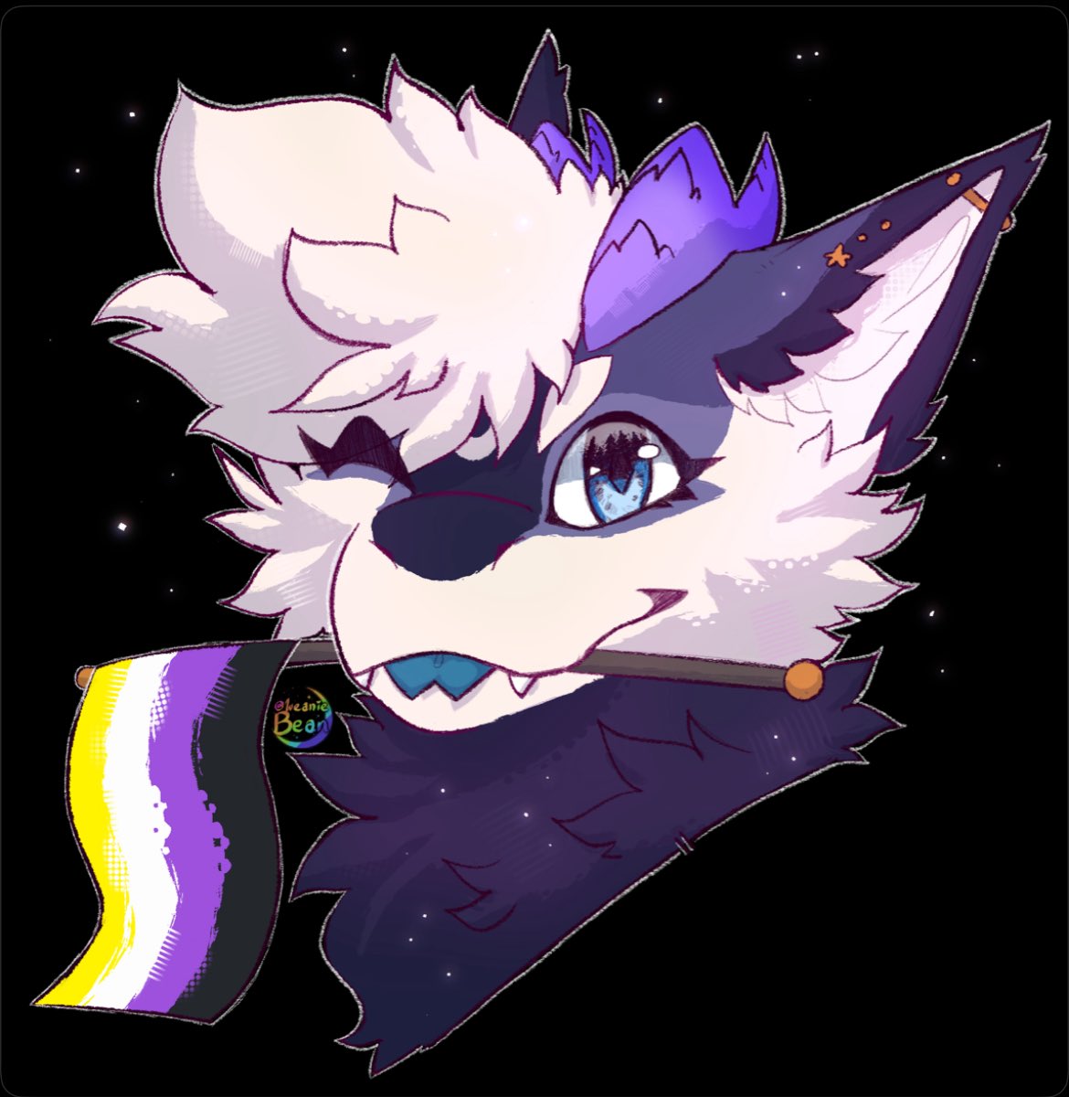 weanie_bean's tweet photo. Happy pride month 💛🤍💜🖤 https://t.co/yltRmHm1f2