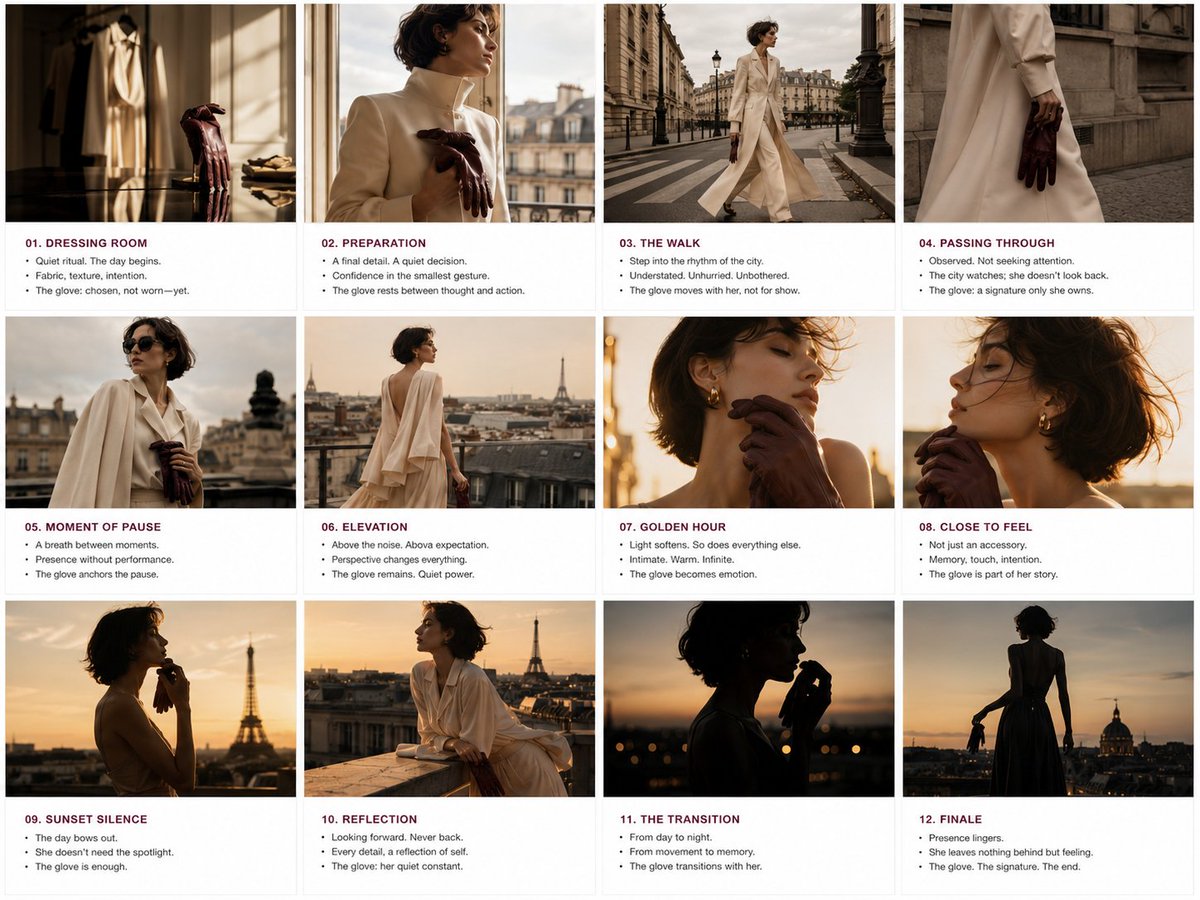 Luxury Fashion Editorial Storyboard