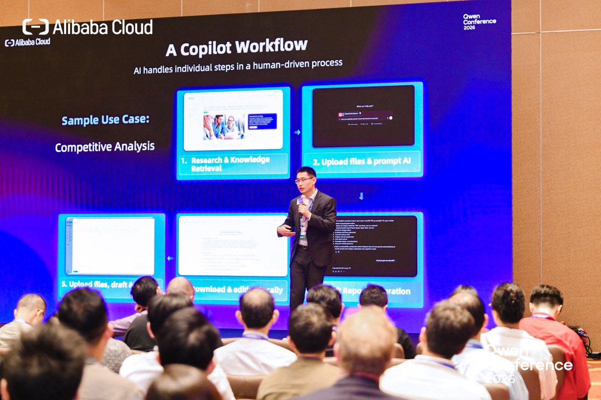 mulerun_ai's tweet photo. We just showed up at Qwen Conference 2026!  

We walked through how we're helping teams put AI to work, not as another chatbot, but as a real part of the workflow. From connecting everyday tools to automating the tasks, no one wants to do manually, MuleRun helps businesses of every size go AI-Native.  

Thanks to @alibaba_cloud  and the @Alibaba_Qwen  team for having us. Excited to see where the agentic era goes from here! 

 #MuleRun #QwenConference #AlibabaCloud #AIAgents #AI
