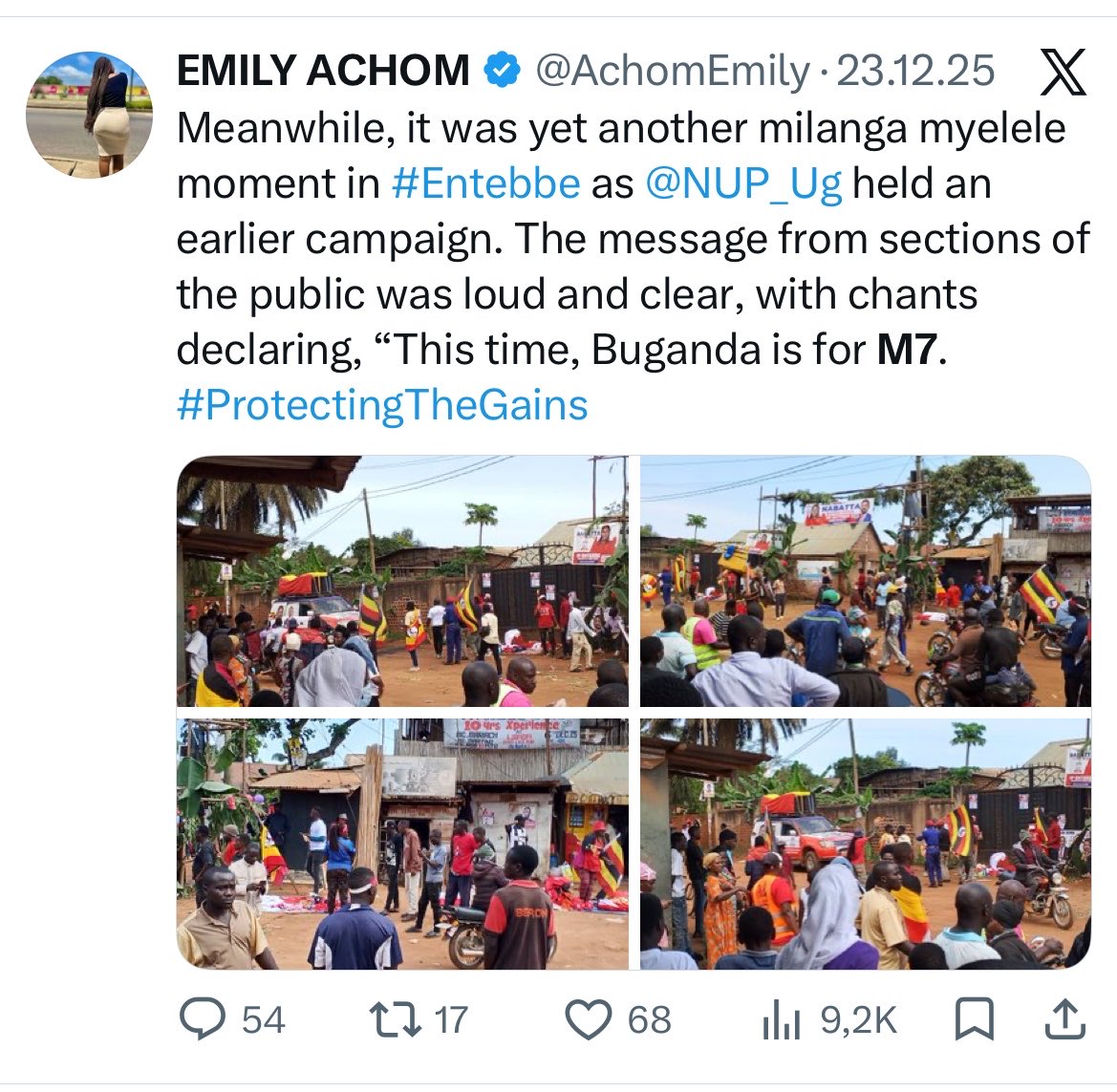 SuunaKing_James's tweet photo. @AchomEmily I actually disagree with you, these gains must be protected, the hospitals have everything needed to treat save your people the only problem I think is because you support Kyagulanyi that’s why you can’t see them. Wake up Achom https://t.co/HChDGiz0Bh