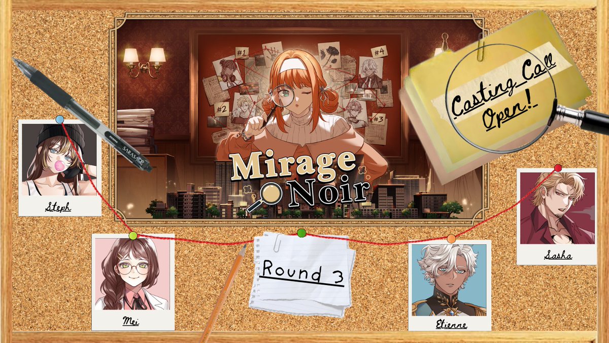 rcmvoice's tweet photo. 🔎PAID CASTING CALL (2F/2M)🔍 

Hi y'all! It's time to cast ROUND 3 of the popular otome game, Mirage Noir, by @miragenoirvn

Audition &amp; Submission guidelines: https://t.co/ufWu90OTKH

DEADLINE: June 16th 11:59pm EST    

With one last round to come soon!🎙️😁 https://t.co/6hhAaVerFx