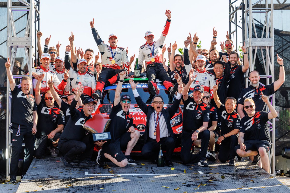 JariMattiWRC's tweet photo. Another very successful Rally Japan! 🎌

Thank you to everyone in the team for the incredible work they’ve been doing, and to all the fans in Japan for their passion and support which is great to see! 😍

#ToyotaGAZOORacing #WRC #RallyJapan https://t.co/fic2B3c3ZO