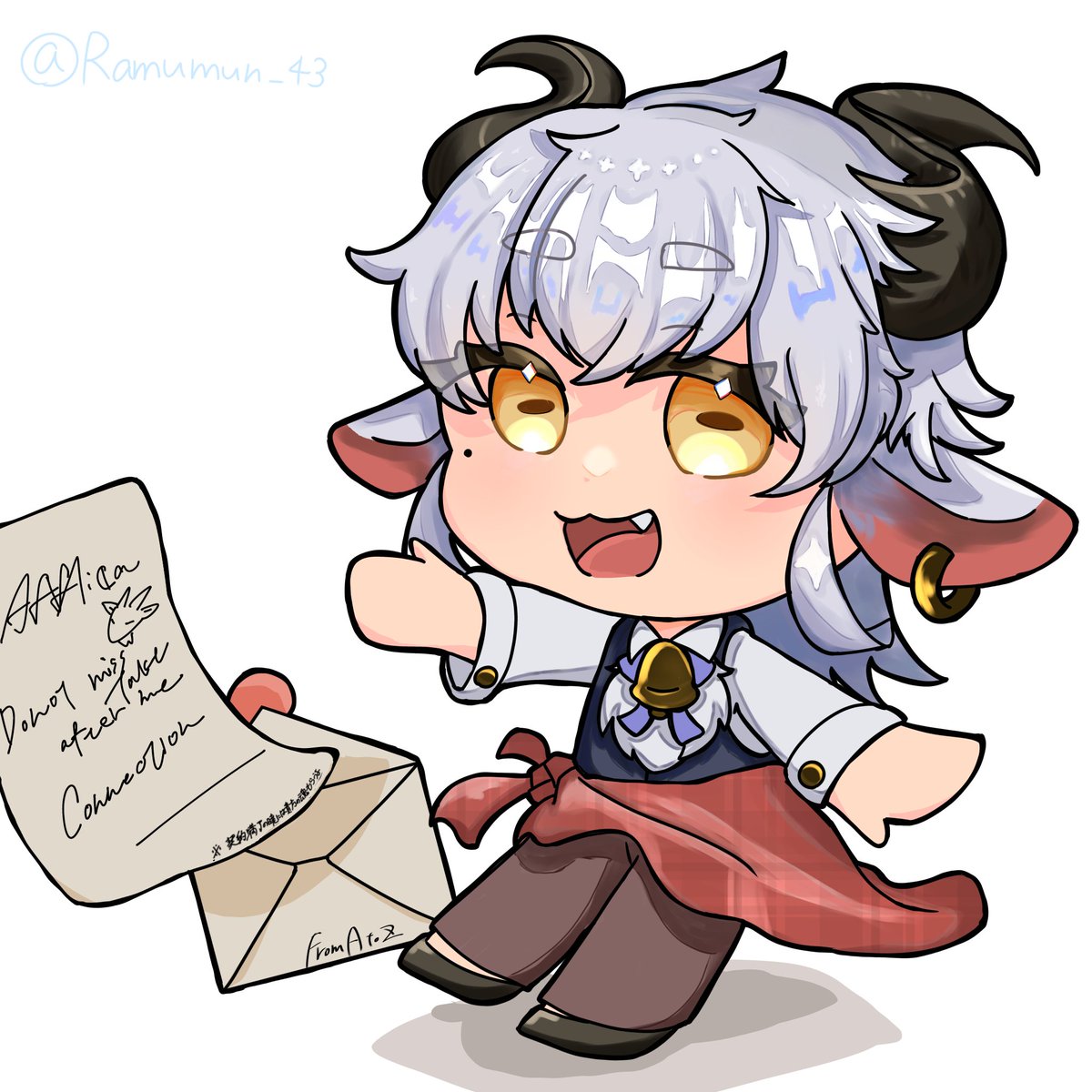 Ramumun_43's tweet photo. ヤギの子
#イラストㅤㅤㅤ 
#一次創作 https://t.co/5fxvt6CEfj