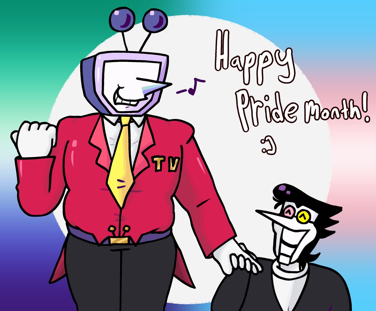 kisscmndtorture's tweet photo. Happy pride month! #Spamtenna #Deltarune https://t.co/60WqO72dsB
