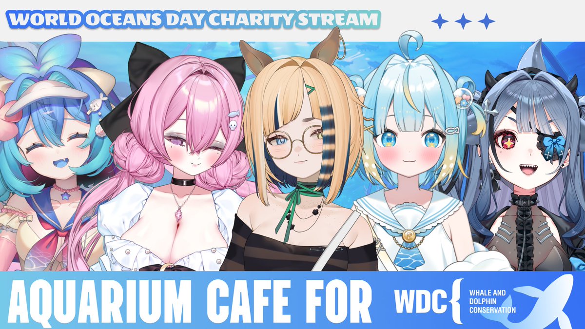 izumiteeny's tweet photo. 🌊CHARITY EVENT 🐬
In one week I will be hosting a charity event in support of WDC: Whale &amp; Dolphin Conservation for World Oceans Day! 
I am gathering my water friends for an Aquarium Cafe event featuring digital prizes for those who support the charity!

🗓️ June 8th 2026
ℹ️🔗↓ https://t.co/kUgjHx8Q1e