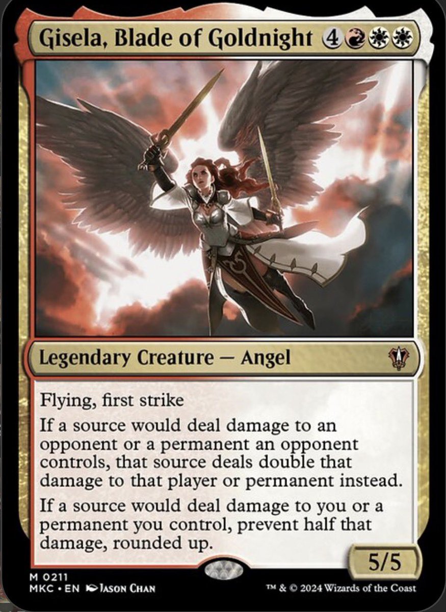 Mistillitain's tweet photo. @razortrapgorge Rienne, Angel of Rebirth!

Lots of death and “leaves your graveyard” triggers, like Chalk Outline and Brazen Upstart; then swing hard with Gisela or Aurelia once your board’s big enough. https://t.co/8VEJkZfzdn