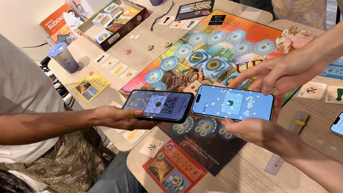 BtcSquadAsia's tweet photo. One of our favorite moments from BSA was playing HODL UP, a Bitcoin board game by @freemarketkids, together.

After the sessions, people gathered around the table, laughed, talked, and connected in a more natural way.

Bitcoin conversations matter, but sometimes the strongest connections are built through small moments like this🥳

#BSA #BitcoinSquadAsia #Bitcoin