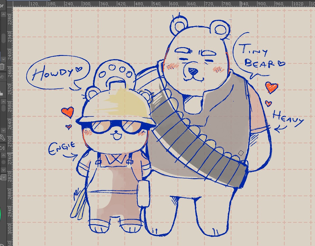 M3Lonaz0's tweet photo. Dibujarlos como ositos me da 1000 años de vida ;u; 

#TF2 #tf2engineer #tf2heavy https://t.co/b5KCvDZXqx