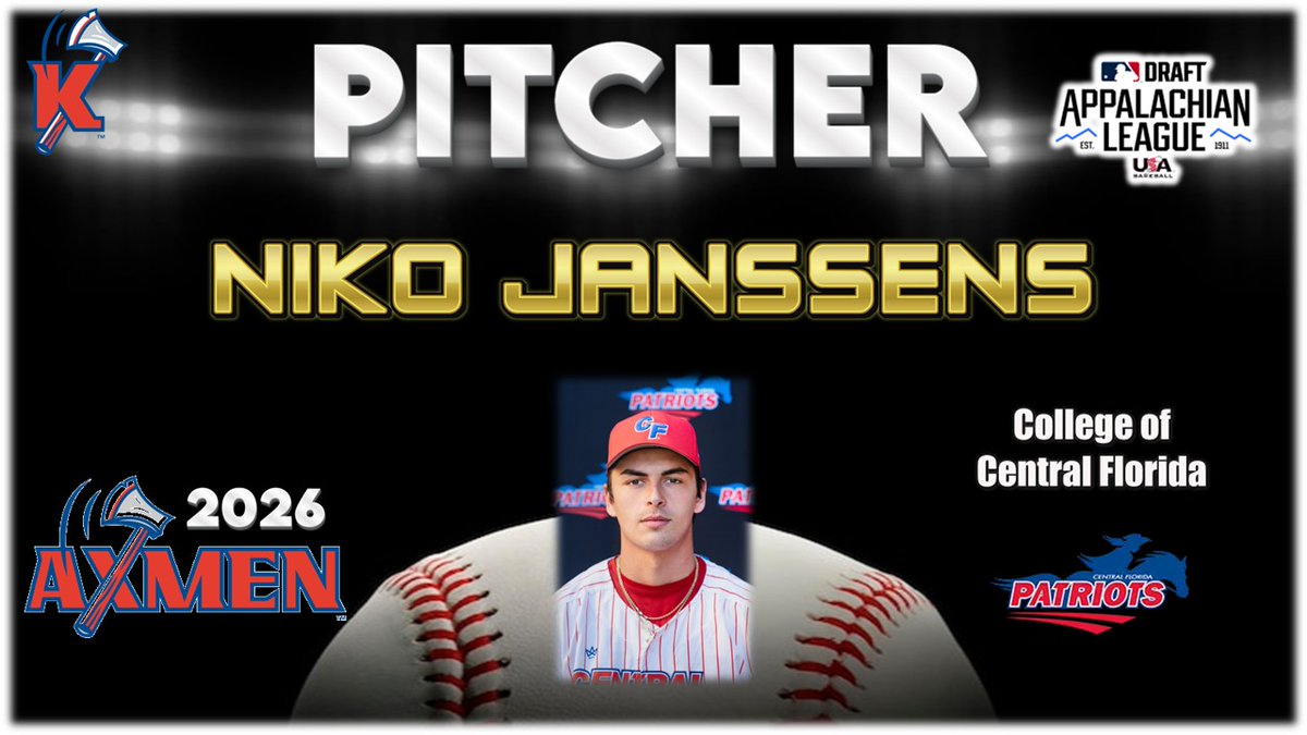 MarkThatPlay's tweet photo. Coming in from @CFedu and coached by @GoCFBaseball, @nikojanssens joins our @KingsportAxmen for 2026!

He tossed 34.0 innings and earned 6 saves this season for his school.

Welcome, Niko!

#AxesUp 🪓⚾️ https://t.co/UZEOa2flIi
