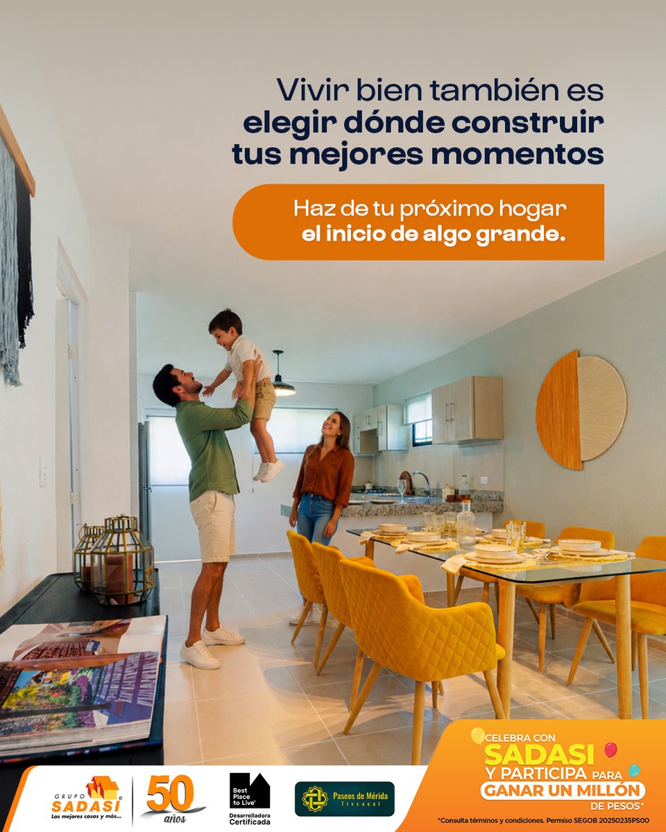 SADASIMerida's tweet photo. En SADASI Mérida encontrarás espacios pensados para disfrutar reuniones, descanso, nuevos comienzos y momentos especiales con quienes más quieres.

Nuestros desarrollos están diseñados para ofrecerte más que una casa: cuentan con áreas verdes, parques y cercanía a servicios. https://t.co/ucoxfMLayr