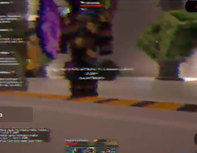 carstairsfox's tweet photo. never getting over this picture. q!Multi finally knocked down and failed at something, q!Ash looming over him and the glitching screen making him look like a monster and actual threat https://t.co/wHLEkRPZ9E