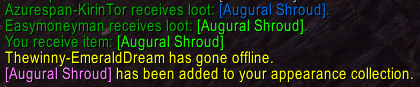 Walocial's tweet photo. Got the last item I needed from Desolace!🥳
It's a unique cloth helmet - appearance only exists on this item.
Drops from 1 mob type, and you can only loot the mobs ~1 out of 10 times.

Using 3 accounts, 2 characters just looted one off the same mob! (300k on AH)

#worldofwarcraft https://t.co/HJgXkMfpFp